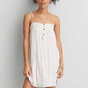 American Eagle XS mirrored mini dress with shoulder ties